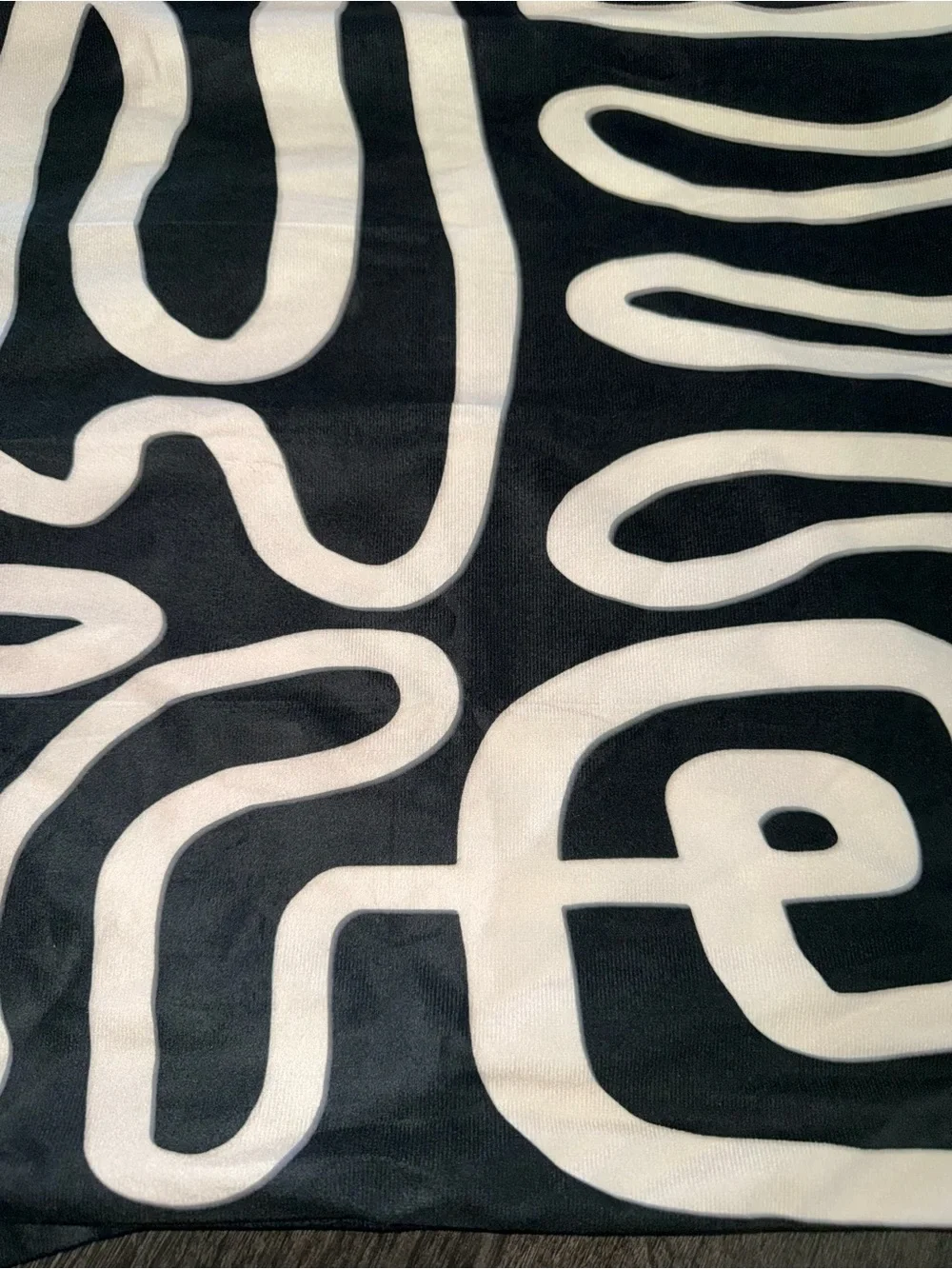Abstract Black & Cream Decorative Throw Pillow Covers - 2